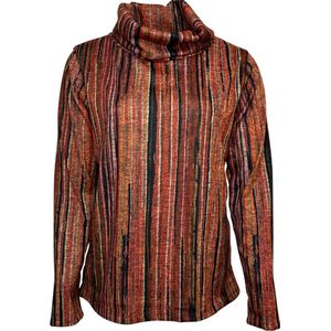 Pink Lady dames trui - trui met col dames - rood print - M218 - maat M