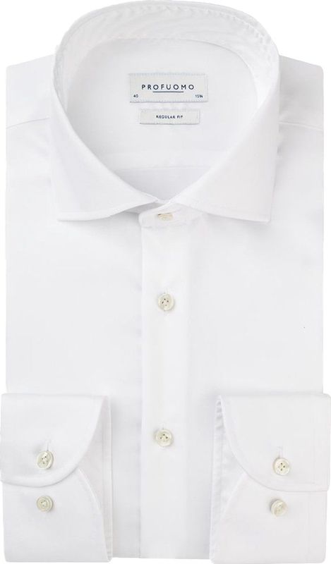 Profuomo - Overhemd - Wit - Two Ply Twill - Regular Fit
