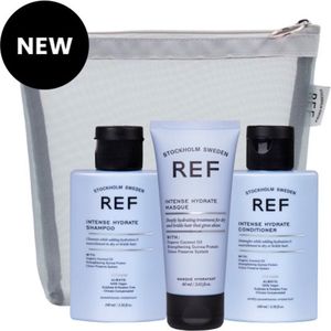REF Stockholm - Travelbag Intense Hydrate - Vakantiepakket Droog haar - Reisverpakking - Shampoo Conditioner Haarmasker