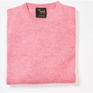 Osborne Knitwear Trui met ronde hals - Sweater heren in Lamswol - Pullover Heren - Nougat - L