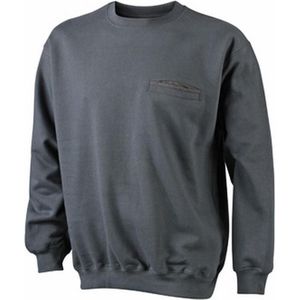 James and Nicholson Heren Ronde Zak Sweatshirt (Grafiet)