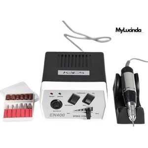 Mylucinda® - Elektrische Nagelvijl Machine - Nagelfrees - Manicure en Pedicure Gereedschap - Inclusief 6 Opzetstukken - Zwart