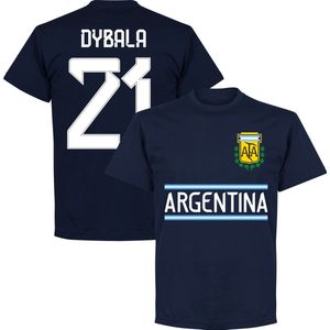 Argentinië Dybala 21 Team T-Shirt - Navy - Kinderen - 152
