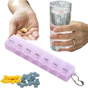 Medicijn Bewaardoosjes 7 Dagen I Pillendoos I Pillendoosje I Pillenplanner I Met Dag aanduiding I 7 Vakken I Roze
