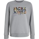 Jack & Jones - JJGEPLAS - Sweatshirt - Mosterd - Grijs - Oranje - Zwart