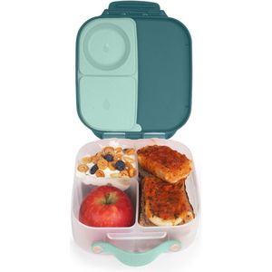 Mini Lunchbox voor Peuters - Lekvrije Bentobox met 3 Vakken en Fruitbakje - Ideaal voor Snacks en Lunch