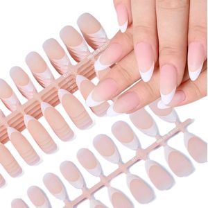 Soft Gel Press Ons - Almond Nepnagels - Plaknagels - 150 Stuks - Natural Beige