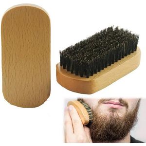 Baardborstel - Houten Baardborstel - Brengt Jouw Baard in Model - Baardverzorging - Baardstijler - Beard Brush - Baard Borstel - Ergonomische Handgreep - Een Ideaal Cadeau voor Mannen - Bruin