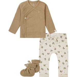 Noppies - Kledingset - 3delig - Broek Niger - Shirt Nanyuki overslag Light Green - Slofjes Nelson - Maat 56
