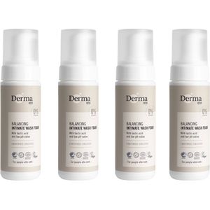 Derma Eco Wasemulsie Mousse - Parfumvrij - 4 x 150 ML - Intieme Verzorging