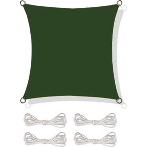 Schaduwdoek vierkant - 3,6x3,6m - waterdicht - groen