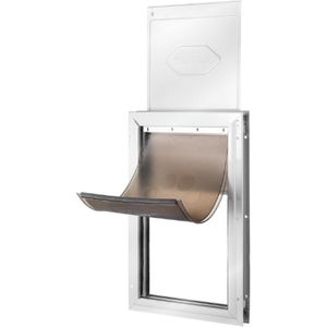 Weerbestendige Huisdierendeur XL – Aluminium Frame Met Vergrendelingssysteem Voor Honden & Katten (Wit)