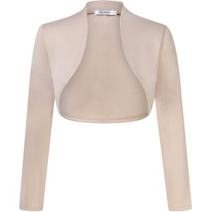 Dames Bolero Kort Vest Feestelijk Kort Vest Elegant Schouderjack Champagne M