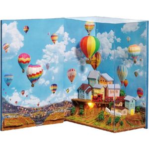 Miniatuur scène - bouwpakket - world view- Hot air Ballon