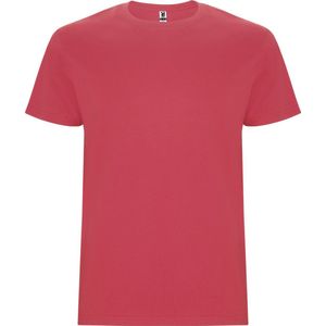 T-shirt unisex met korte mouwen 'Stafford' Gewassen Rood - 7/8 jaar