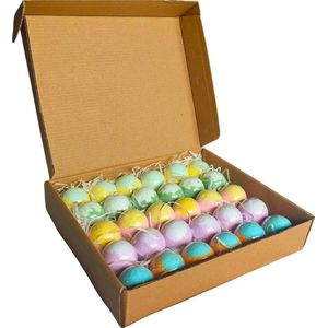 Bruisballen - 30 Stuks - 5 Verschillende Geuren - Voor In Bad - Etherische Oliën - Aromatherapie - Badballen - Badparels - Kind