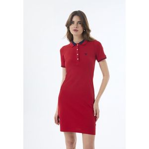 Felix Hardy - Jurk - Rood - Katoenen - Knielengte - Korte Mouw Dames