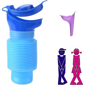 Urinaal - Urinelle - 750ml - Draagbare Plas Fles - Blauw - Nood Urinoir