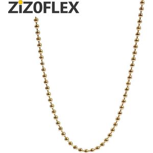 ZIZOFLEX Optrekketting - 150 cm - MESSING - GOUDKLEUR - Voor rolgordijn en vouwgordijn - Eindeloos