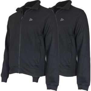 2-Pack Donnay - Sweater zonder capuchon (Bryan) - Sportvest - Heren - Black (020) - maat S