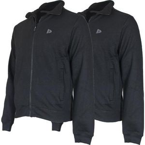 2 Pack Donnay sweater zonder capuchon - Sporttrui - Heren - Maat XL - Zwart