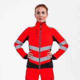 Engel - 1156-237 - Softshell Jack - Hi-vis Red / Black - Dames