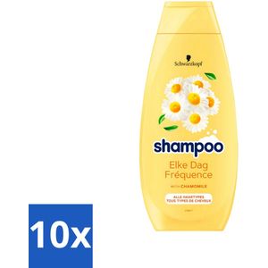 10 x Schwarzkopf - Shampoo - Elke dag - Kamille - Alle types haar - 400 ml - Haar Glans - Schwarzkopf Shampoo