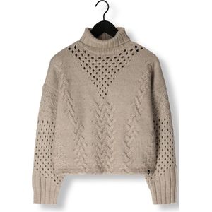 Simple Knit-ac-pl-23-1 Truien & vesten Dames - Sweater - Hoodie - Vest- Grijs - Maat M