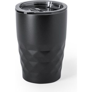 Thermosbeker - Travel mug - To go - Koffiebeker - Thee - RVS - 350 ml - zwart - Moederdag cadeautje