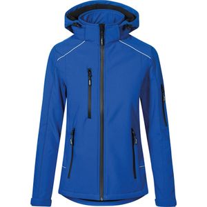 Women's Softshell Outdoorjas met afneembare capuchon Royal - L