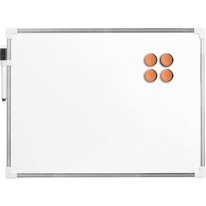 Whiteboard/memobord magnetisch - met marker en magneten - rose goud - 30 x 40 cm