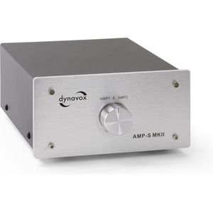 Dynavox AMP-S schakelaar voor twee versterkers op een set speakers zilver