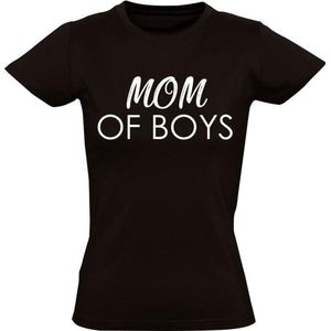 Mom of boys dames t-shirt | moederdag | geboorte | maat XXL
