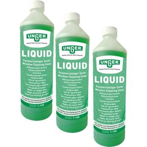 Unger Glazenwasserszeep 3x 1 Liter - professionele glas- en ruitenreiniger