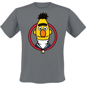 Sesame Street Bert Heren T-shirt - grijs - XL