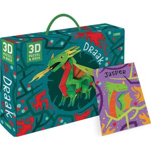 Boek + 3D-puzzel - Draak