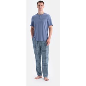 Dagi Pyjamaset met Korte Mouwen, Ronde Hals en Broek met Normale Taille