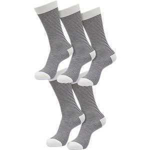 Urban Classics - Fine Stripe 5-Pack - Sokken - Beige/Zwart