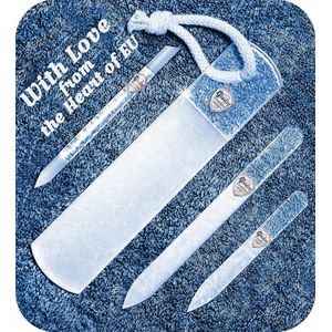 Tsjechische glazen nagelvijlset - manicure en pedicure - 3 stuks