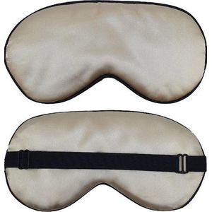 Slaapmasker Extra Zacht Satijn - Beige - Thuis - Verduisterend - Onderweg - Vliegtuig - Festival - Slaapcomfort - oDaani
