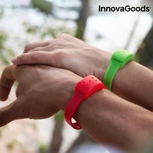 InnovaGoods Home Pest antimuggenarmband met citronella - Antimuggen armband groen - Muggenbandje - Muggenarmband - Muggenbescherming