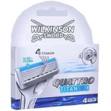 Wilkinson - Quattro Titanium - Scheermesjes - 4+1 Stuks