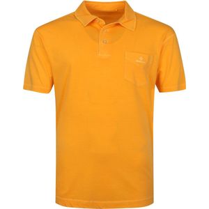Gant - Sunfaded Jersey Polo Oranje - Regular-fit - Heren Poloshirt Maat L
