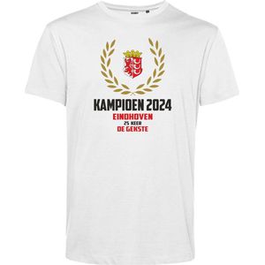 T-shirt kind Krans Kampioen 2024 | PSV Supporter | Eindhoven de Gekste | Shirt Kampioen | Wit | maat 128
