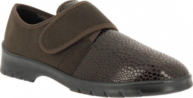 Varomed - Strasbourg - Lage Verbandschoenen - Croco Stretchmateriaal - Zwart