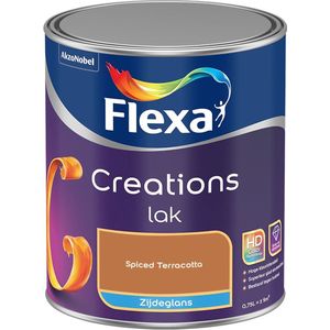 Flexa - Creations Lak Zijdeglans - Spiced Terracotta - Kleur van het jaar 2025 - Mengverf - 0.75 Liter