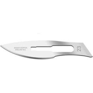 Swann Morton Skalpelmesjes No. 23 / 100 St. Swann Morton Niet Steriel RVS