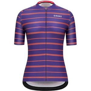 Siroko M2 Elba Korte Mouw Wielertrui Blauw L Vrouw