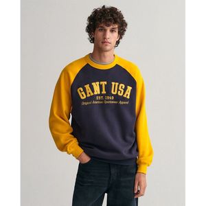 Gant Usa Sweatshirt Geel,Blauw XL Man