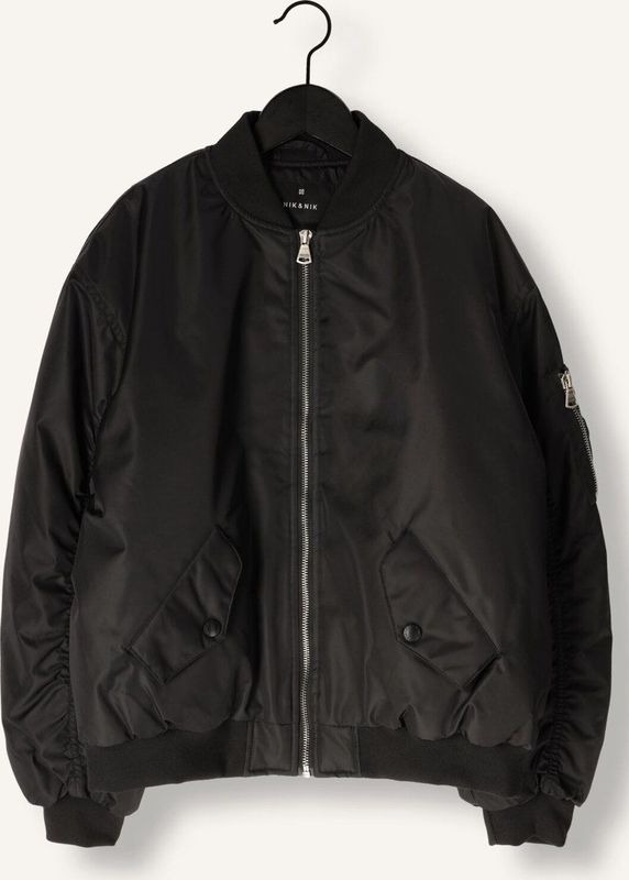 Nik & Nik Dias Padded Bomber Jassen Jongens - Winterjas - Zwart - Maat 128